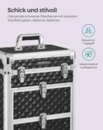 SONGMICS Kosmetikkoffer Trolley mit 2 Schubladen, 34x24x56 cm, schwarz – Bild 9