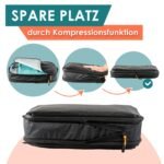 SEESCHWALBE Compression Packing Cubes 8-teilig mit Schuhbeutel – Schwarz – Bild 2