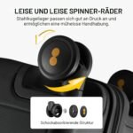 LEVEL8 Handgepäck Koffer 54,5cm 40L PC Hartschale TSA Schwarz – Bild 3