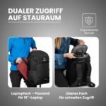 Zeeksack Organizer Rucksack 30L Schwarz + Hüftgurt & Straps – Bild 8
