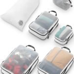Kompressions-Packwürfel Set mit Mesh-Fenster – Reise-Organizer