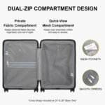 LEVEL8 Handgepäck Koffer 54,5cm 40L PC Hartschale TSA Schwarz – Bild 8