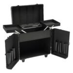 Fußpflege Trolley Koffer 91cm groß mit 2 Trays – Schwarz