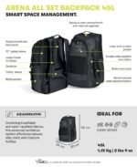 Arena LL Set Rucksack 45L – Sporttasche Navy Blau – Bild 3