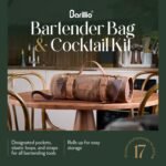 Barillio Barkeeper-Tasche mit 17-teiligem Bar-Werkzeug-Set – Bild 2