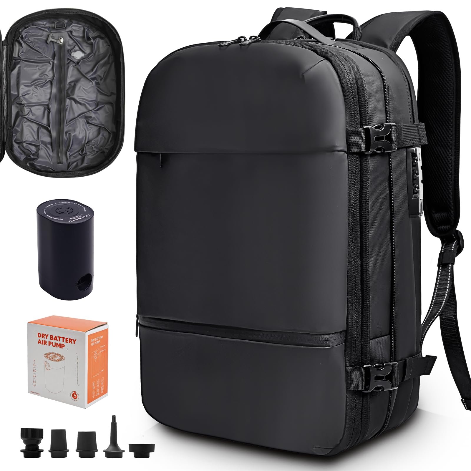 71xzfZ2-OdL KINGSLONG Vakuum Rucksack 60L – Laptop Handgepäck 17" Herren – Bild 1