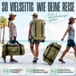 Reisetasche mit Rollen 90L – 3in1 Trolley, Rucksack & Tasche – Bild 3