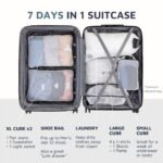 Kompressions-Packwürfel Set mit Mesh-Fenster – Reise-Organizer – Bild 3