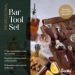 Barillio Barkeeper-Tasche mit 17-teiligem Bar-Werkzeug-Set – Bild 4