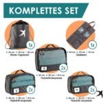 SEESCHWALBE Compression Packing Cubes 8-teilig mit Schuhbeutel – Schwarz – Bild 3