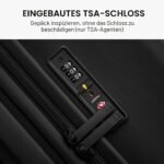 LEVEL8 Handgepäck Koffer 54,5cm 40L PC Hartschale TSA Schwarz – Bild 7