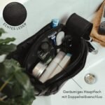 Baur Echtleder Kulturbeutel – Große Toilettentasche Damen Herren – Bild 3