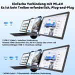 Triple Monitor Laptop Erweiterung 14" 1080P FHD Kabellos & Kabelgebunden – Bild 3