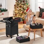 Yaheetech Alu Kosmetikkoffer Trolley 4in1 Schminkkoffer Rollkoffer – Bild 2
