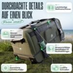 Reisetasche mit Rollen 90L – 3in1 Trolley, Rucksack & Tasche – Bild 4
