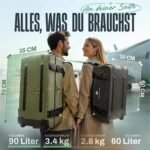 Reisetasche mit Rollen 90L – 3in1 Trolley, Rucksack & Tasche – Bild 2